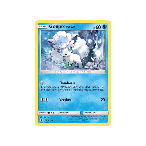 Goupix d'Alola 21/145 : Joyau Commune de l'extension Pokémon Gardiens Ascendants