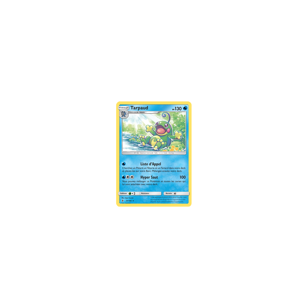 Tarpaud 25/145 : Joyau Holographique rare de l'extension Pokémon Gardiens Ascendants