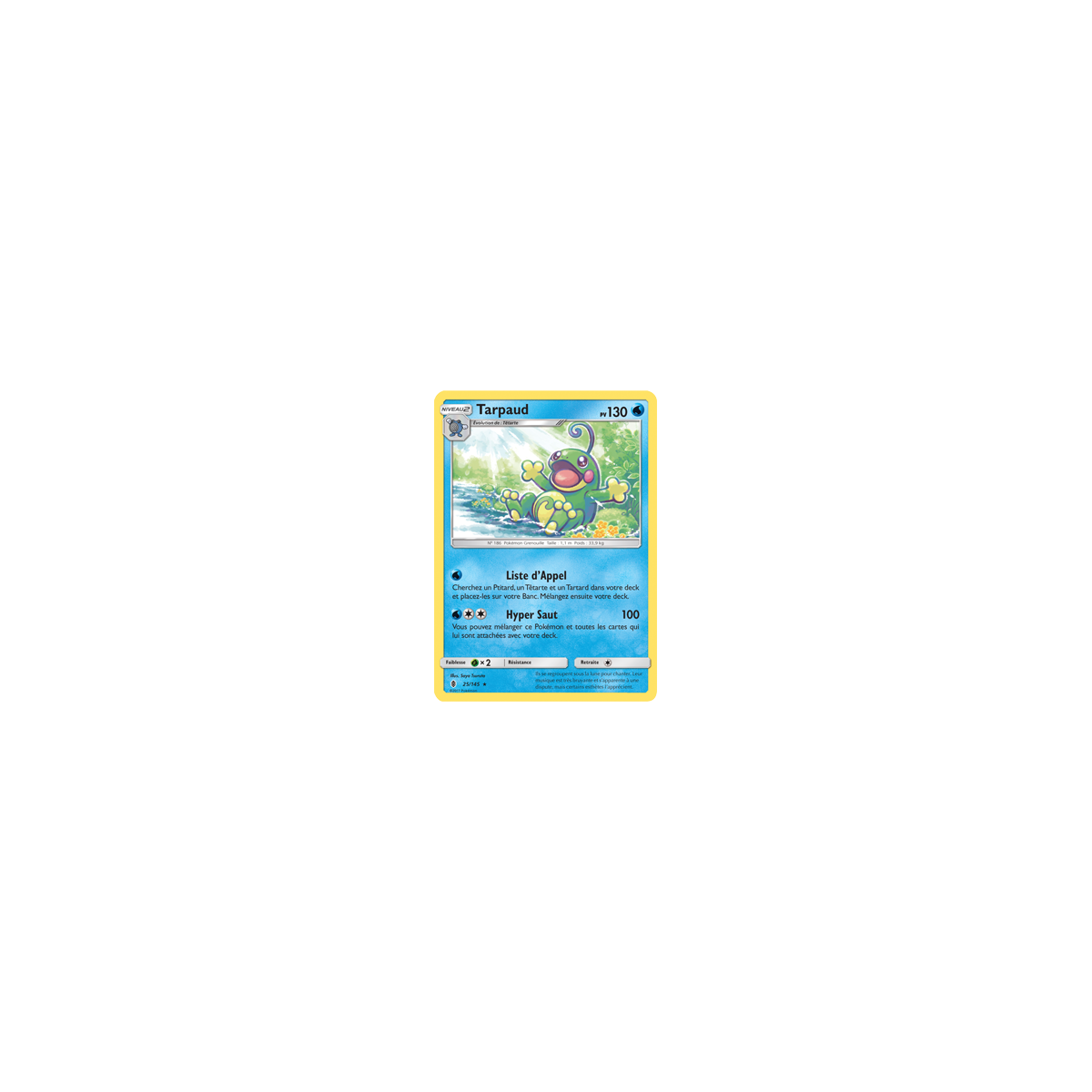 Tarpaud 25/145 : Joyau Holographique rare de l'extension Pokémon Gardiens Ascendants