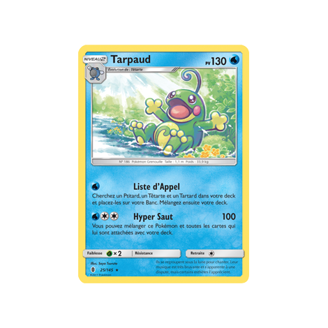 Tarpaud 25/145 : Joyau Holographique rare de l'extension Pokémon Gardiens Ascendants