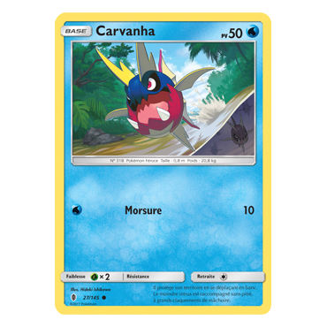 Carvanha 27/145 : Joyau Commune de l'extension Pokémon Gardiens Ascendants
