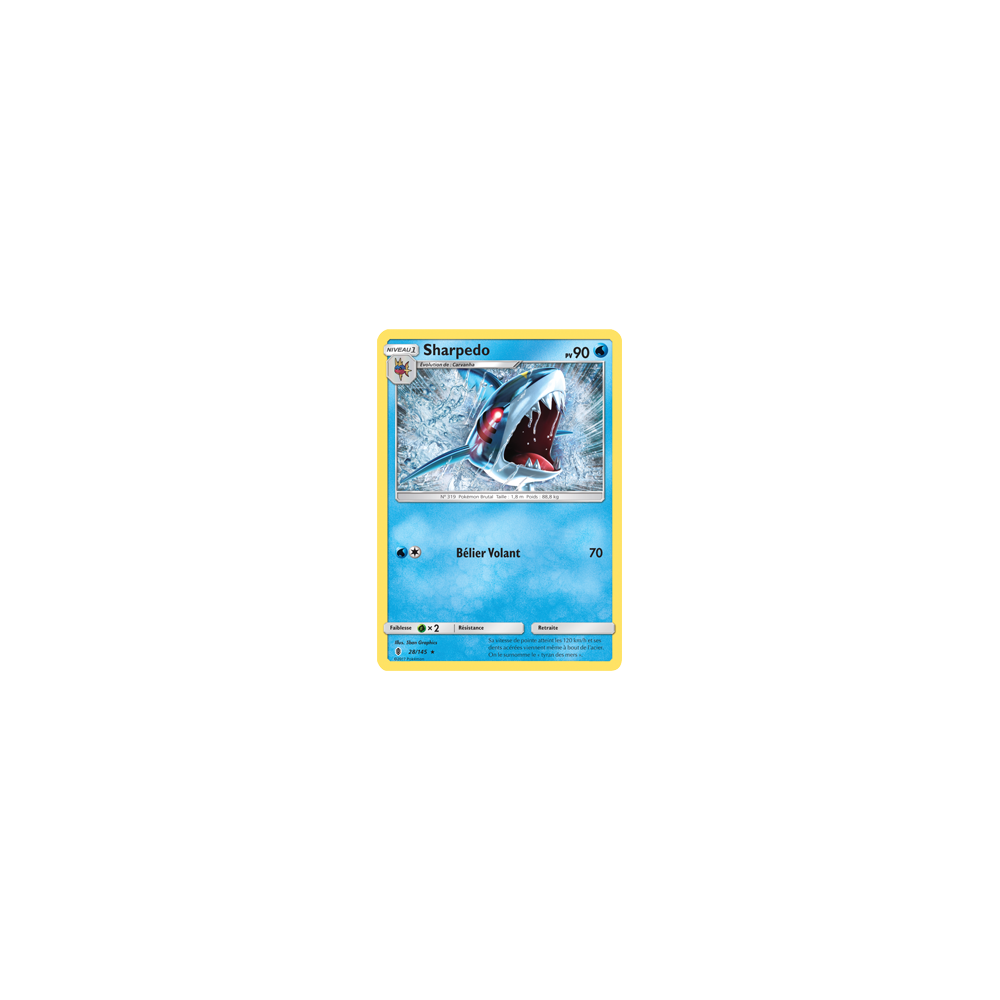 Sharpedo 28/145 : Joyau Rare de l'extension Pokémon Gardiens Ascendants