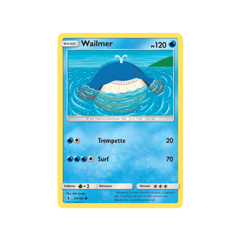 Wailmer 29/145 : Joyau Commune de l'extension Pokémon Gardiens Ascendants