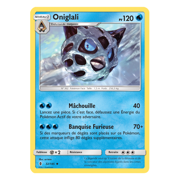Carte Oniglali - Peu commune de Pokémon Gardiens Ascendants 32/145