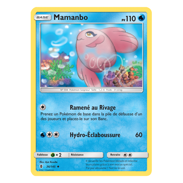 Mamanbo 36/145 : Joyau Peu commune de l'extension Pokémon Gardiens Ascendants