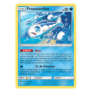 Carte Froussardine - Commune de Pokémon Gardiens Ascendants 37/145