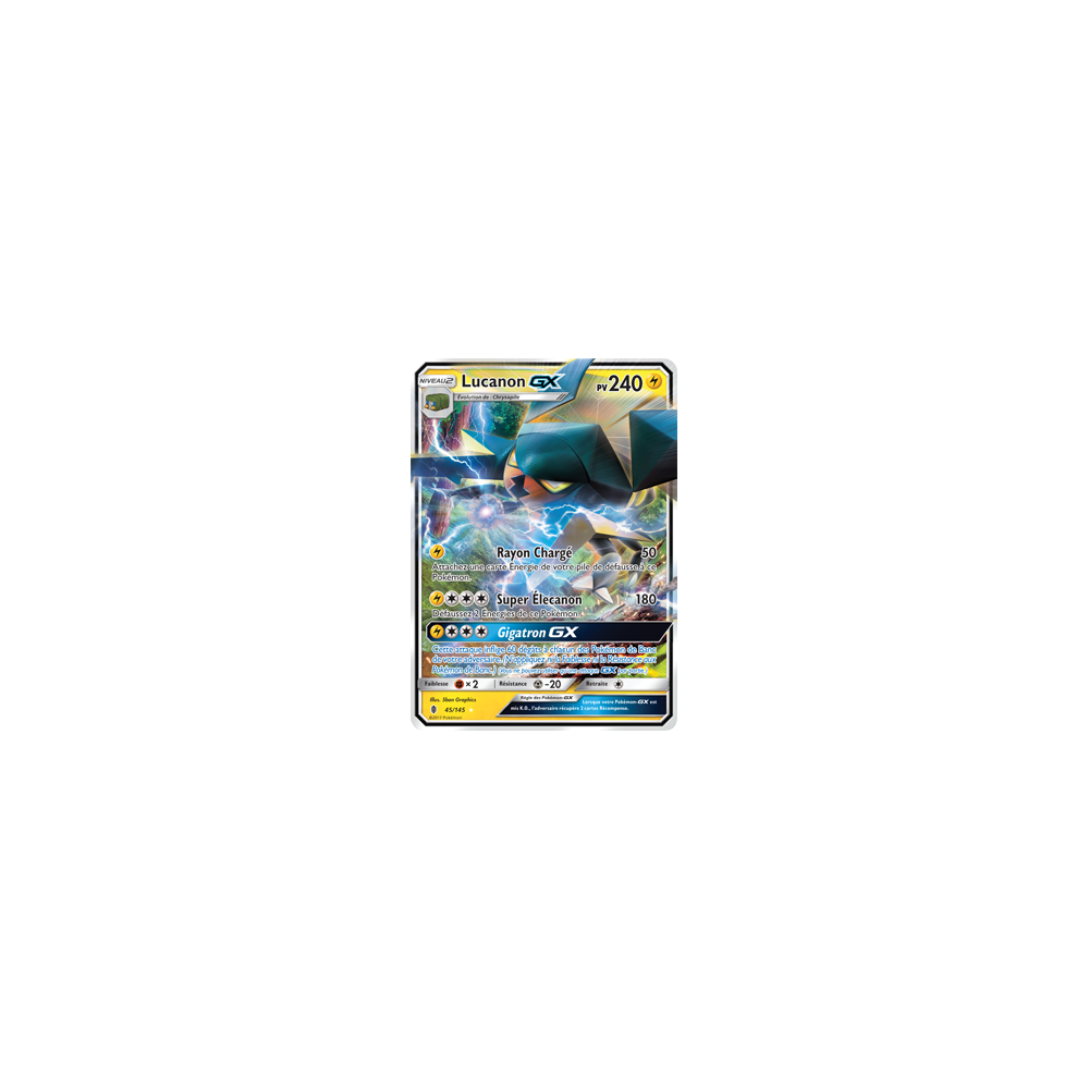 Carte Lucanon - Holographique rare GX de Pokémon Gardiens Ascendants 45/145