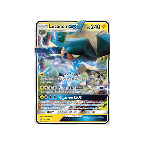 Carte Lucanon - Holographique rare GX de Pokémon Gardiens Ascendants 45/145