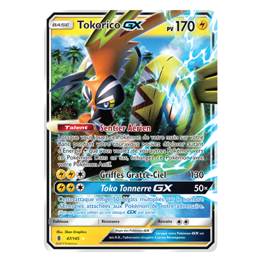 Tokorico 47/145 : Joyau Holographique rare GX de l'extension Pokémon Gardiens Ascendants