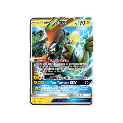 Tokorico 47/145 : Joyau Holographique rare GX de l'extension Pokémon Gardiens Ascendants