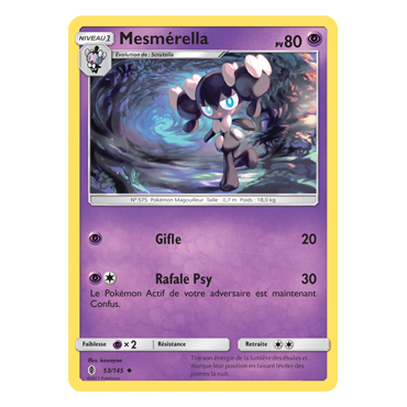 Carte Mesmérella - Peu commune de Pokémon Gardiens Ascendants 53/145