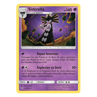 Carte Sidérella - Rare de Pokémon Gardiens Ascendants 54/145