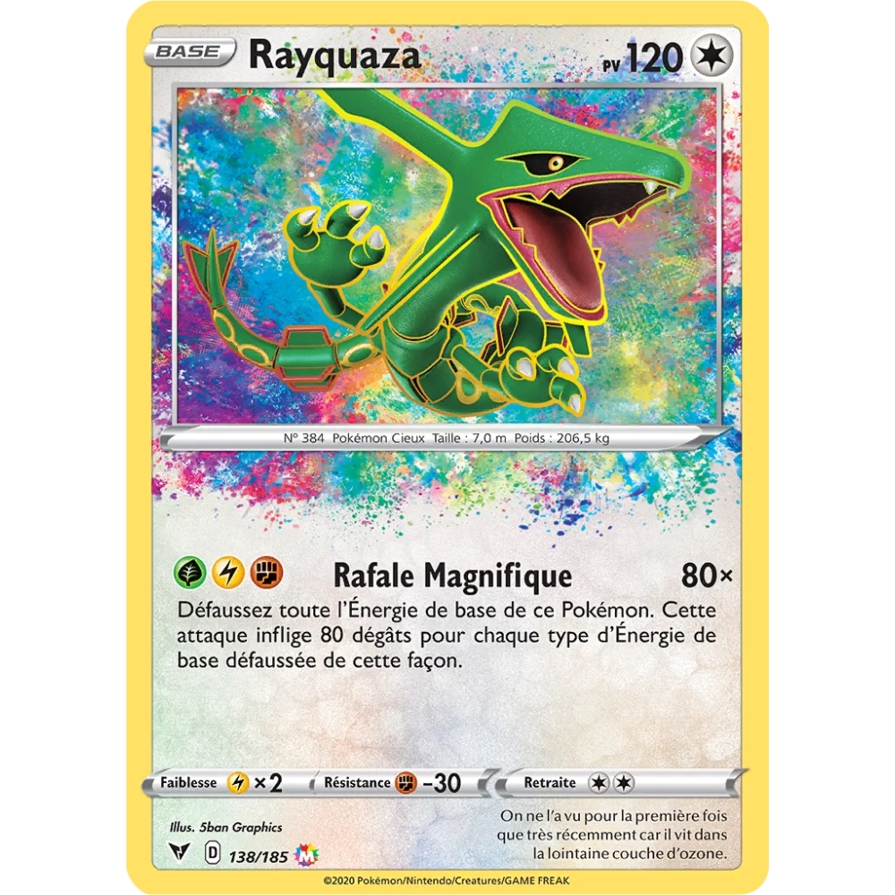 Rayquaza - Magnifique Épée et Bouclier Voltage Éclatant 138/185