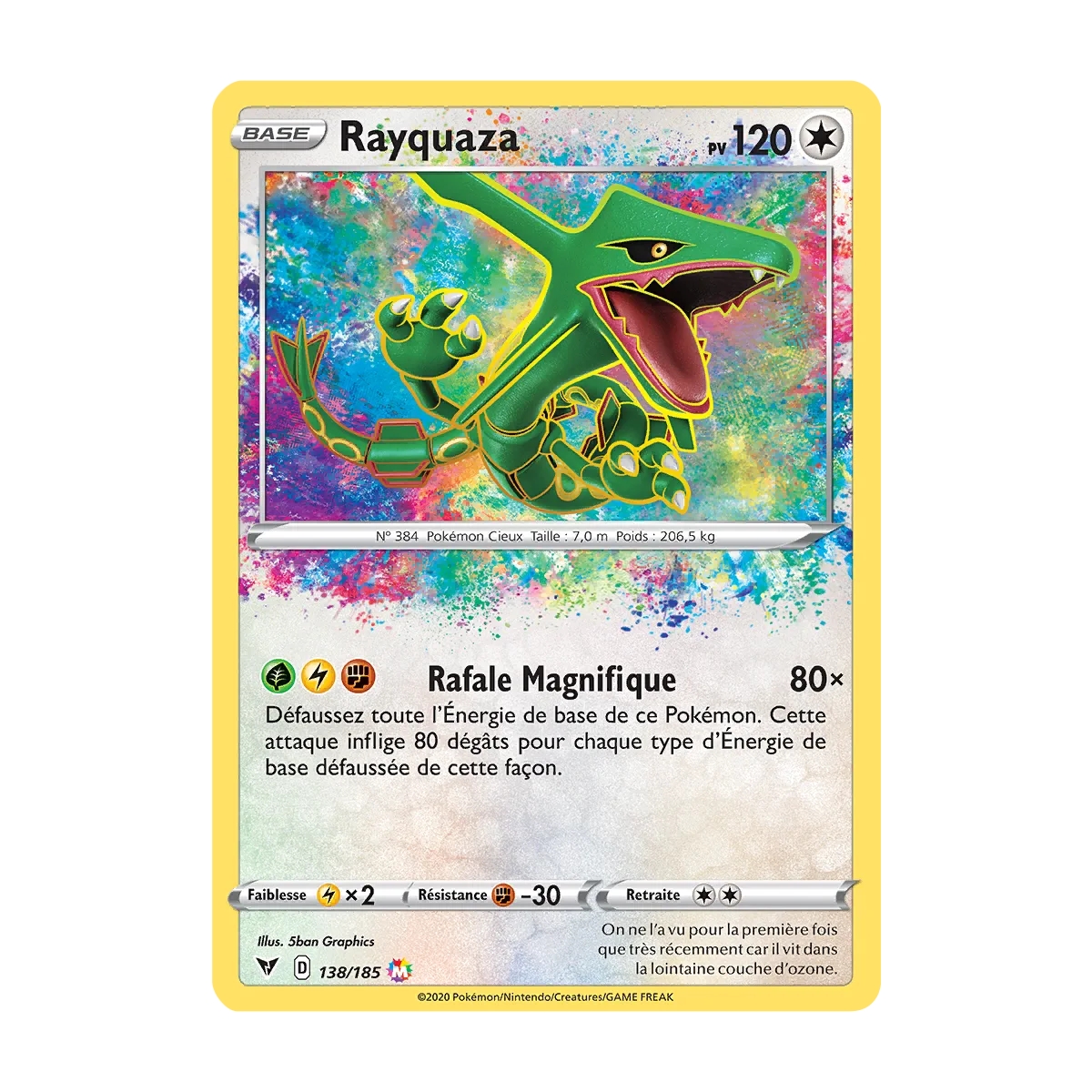 Rayquaza - Magnifique Épée et Bouclier Voltage Éclatant 138/185