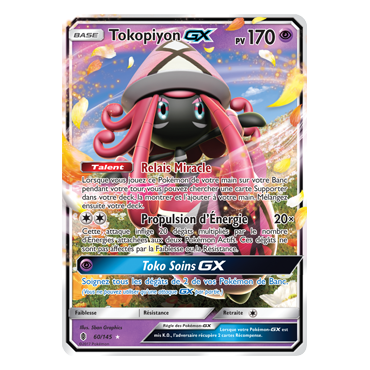 Découvrez Tokopiyon, carte Holographique rare GX de la série Gardiens Ascendants