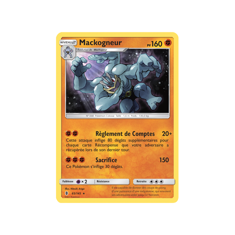 Carte Mackogneur - Holographique rare de Pokémon Gardiens Ascendants 65/145