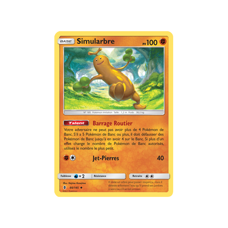 Carte Simularbre - Peu commune de Pokémon Gardiens Ascendants 66/145