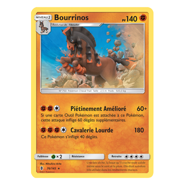 Bourrinos 76/145 : Joyau Holographique rare de l'extension Pokémon Gardiens Ascendants