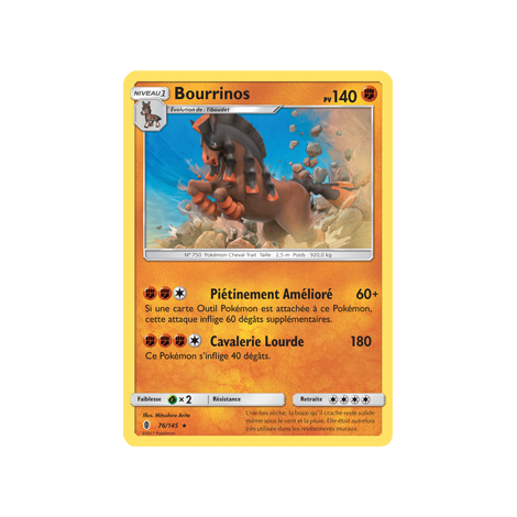 Bourrinos 76/145 : Joyau Holographique rare de l'extension Pokémon Gardiens Ascendants