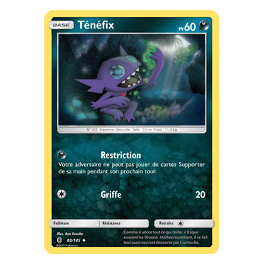 Ténéfix 80/145 : Joyau Peu commune de l'extension Pokémon Gardiens Ascendants
