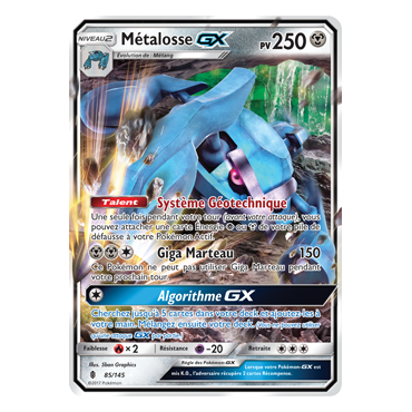 Carte Métalosse - Holographique rare GX de Pokémon Gardiens Ascendants 85/145