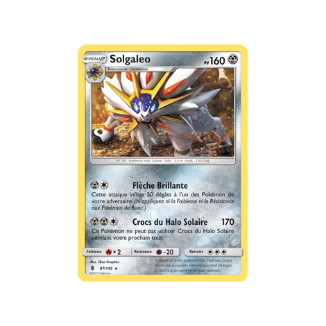 Carte Solgaleo - Rare de Pokémon Gardiens Ascendants 87/145