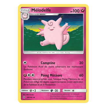 Mélodelfe 89/145 : Joyau Peu commune de l'extension Pokémon Gardiens Ascendants