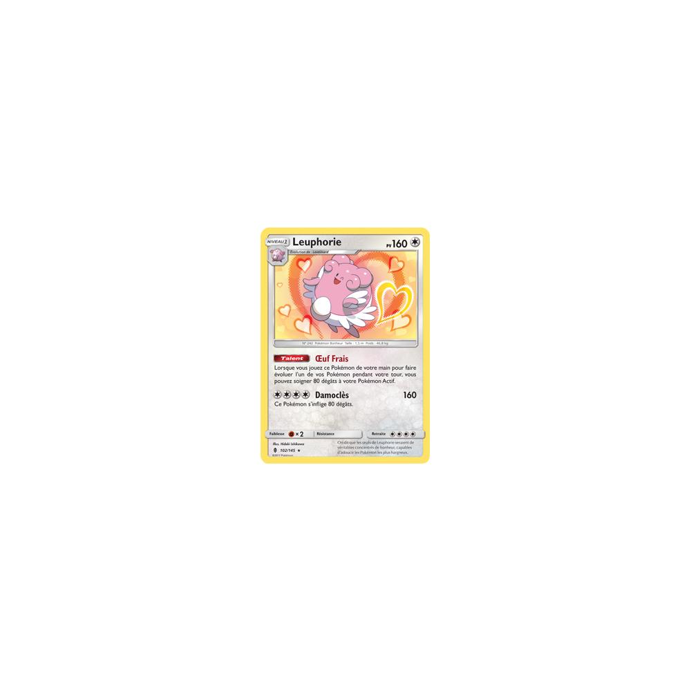 Carte Leuphorie - Holographique rare de Pokémon Gardiens Ascendants 102/145