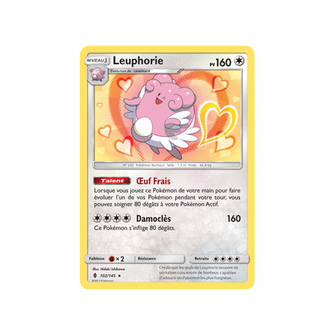 Carte Leuphorie - Holographique rare de Pokémon Gardiens Ascendants 102/145