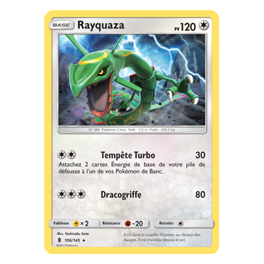 Carte Rayquaza - Rare de Pokémon Gardiens Ascendants 106/145