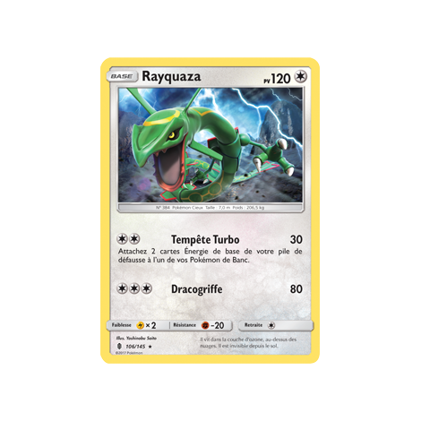 Carte Rayquaza - Rare de Pokémon Gardiens Ascendants 106/145