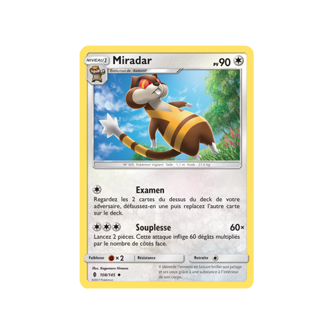 Miradar 108/145 : Joyau Peu commune de l'extension Pokémon Gardiens Ascendants