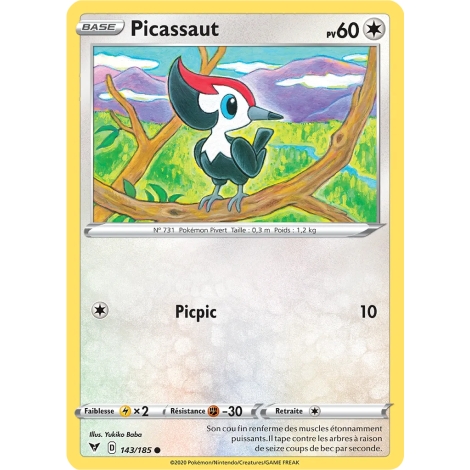 Carte Picassaut - Commune (Brillante) de Pokémon Épée et Bouclier Voltage Éclatant 143/185