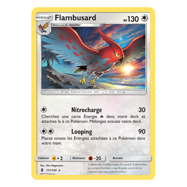 Flambusard 111/145 : Joyau Rare de l'extension Pokémon Gardiens Ascendants