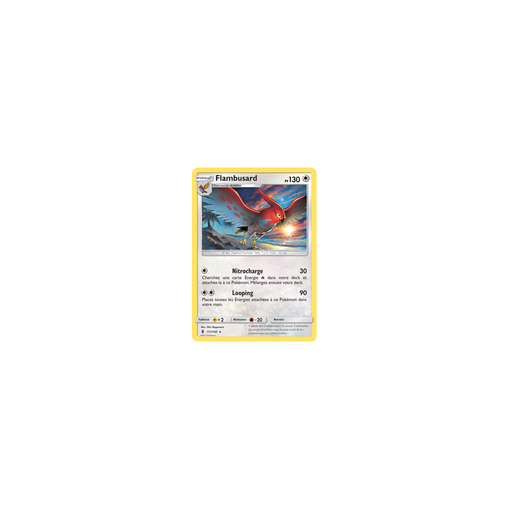 Flambusard 111/145 : Joyau Rare de l'extension Pokémon Gardiens Ascendants