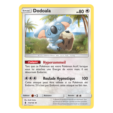 Carte Dodoala - Peu commune de Pokémon Gardiens Ascendants 114/145