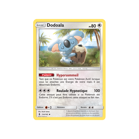 Carte Dodoala - Peu commune de Pokémon Gardiens Ascendants 114/145