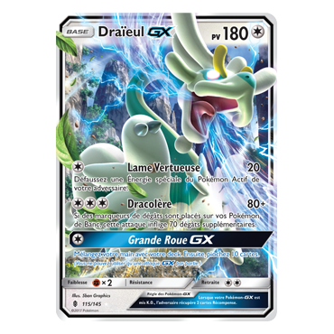 Draïeul 115/145 : Joyau Holographique rare GX de l'extension Pokémon Gardiens Ascendants