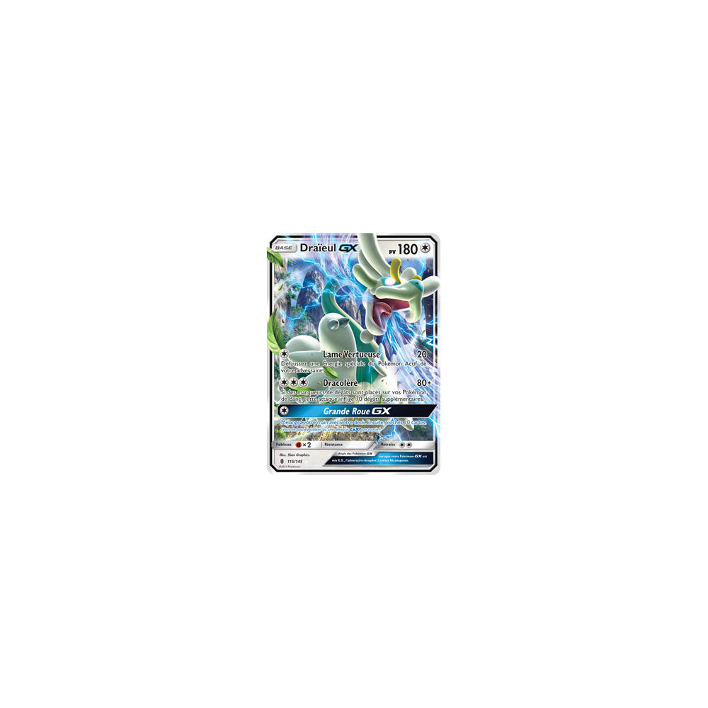 Draïeul 115/145 : Joyau Holographique rare GX de l'extension Pokémon Gardiens Ascendants