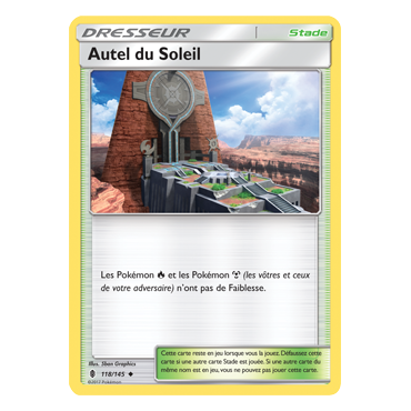 Découvrez Autel du Soleil, carte Peu commune de la série Gardiens Ascendants