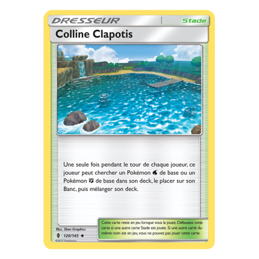 Carte Colline Clapotis - Peu commune de Pokémon Gardiens Ascendants 120/145