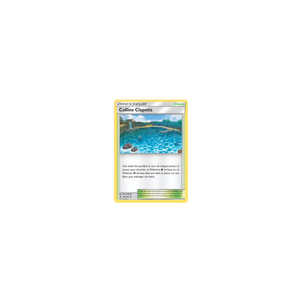 Carte Colline Clapotis - Peu commune de Pokémon Gardiens Ascendants 120/145