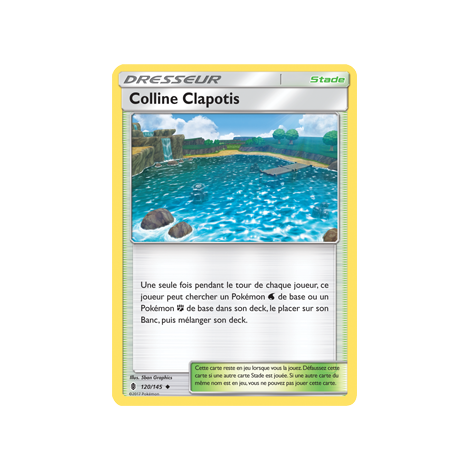 Carte Colline Clapotis - Peu commune de Pokémon Gardiens Ascendants 120/145