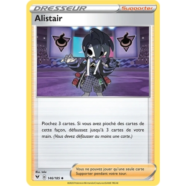 Carte Alistair - Peu commune (Brillante) de Pokémon Épée et Bouclier Voltage Éclatant 146/185