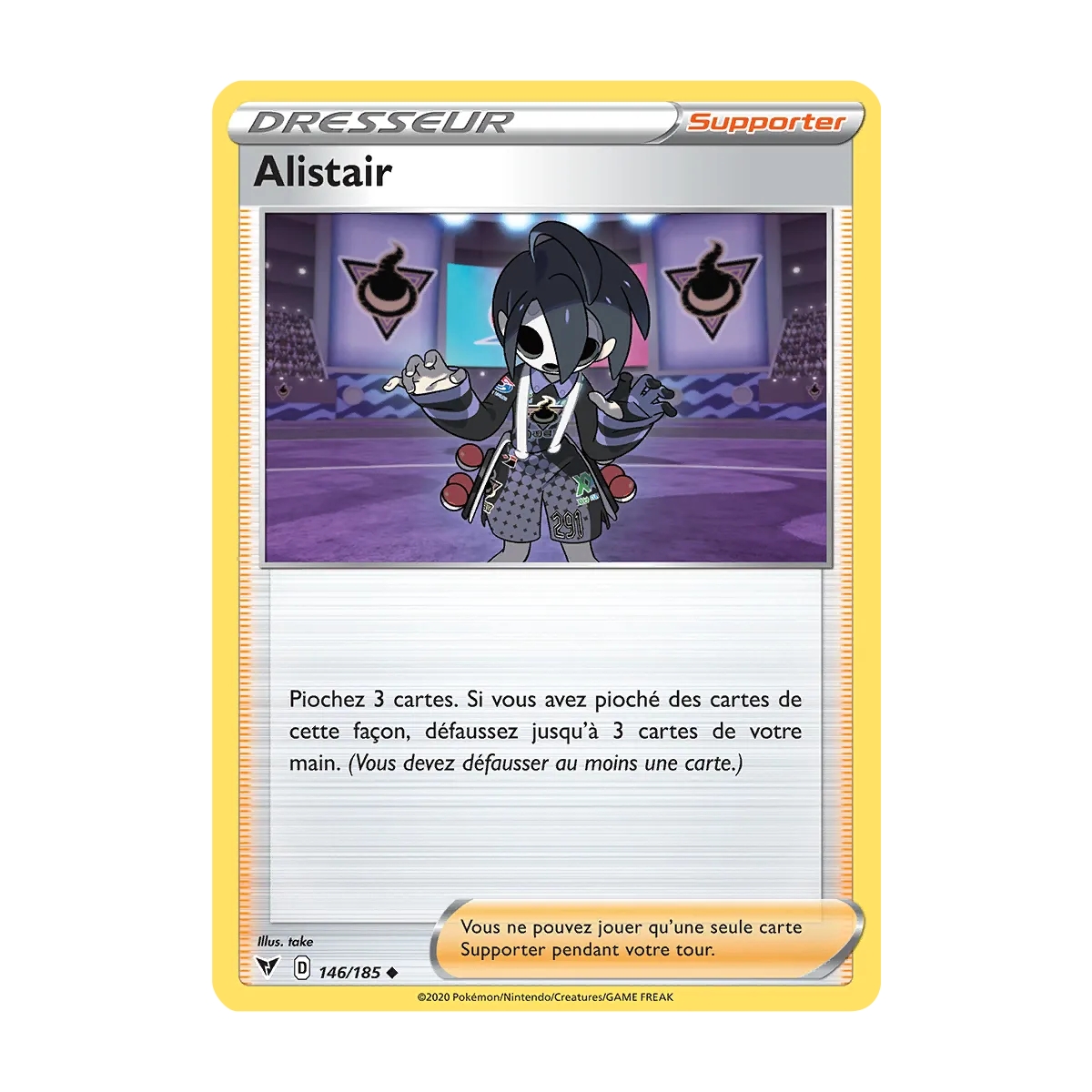 Carte Alistair - Peu commune (Brillante) de Pokémon Épée et Bouclier Voltage Éclatant 146/185