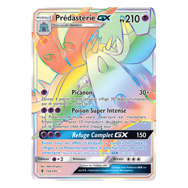 Prédastérie 154/145 : Joyau Arc-en-ciel rare de l'extension Pokémon Gardiens Ascendants