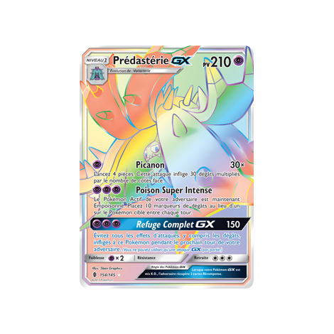 Prédastérie 154/145 : Joyau Arc-en-ciel rare de l'extension Pokémon Gardiens Ascendants