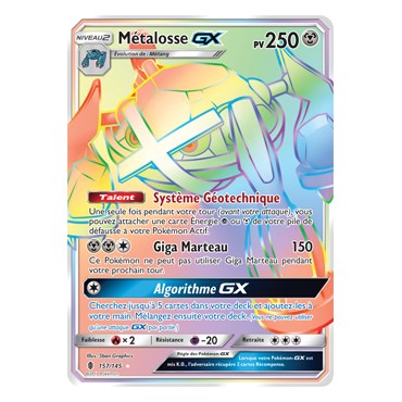 Métalosse 157/145 : Joyau Arc-en-ciel rare de l'extension Pokémon Gardiens Ascendants