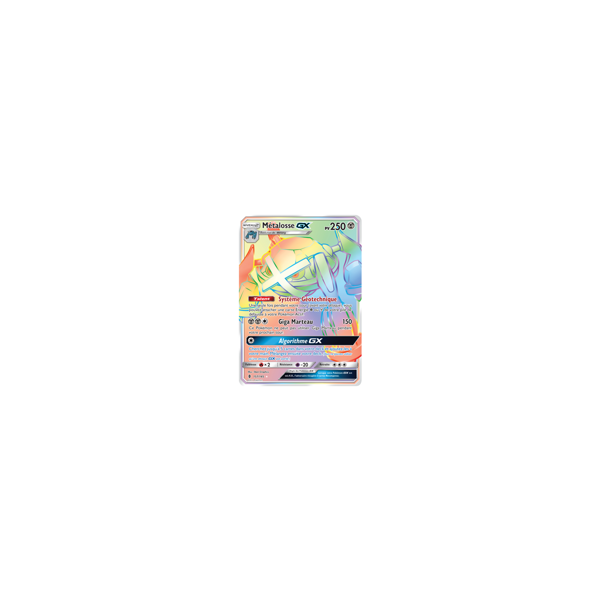 Métalosse 157/145 : Joyau Arc-en-ciel rare de l'extension Pokémon Gardiens Ascendants