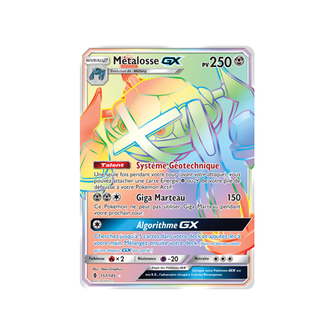 Métalosse 157/145 : Joyau Arc-en-ciel rare de l'extension Pokémon Gardiens Ascendants